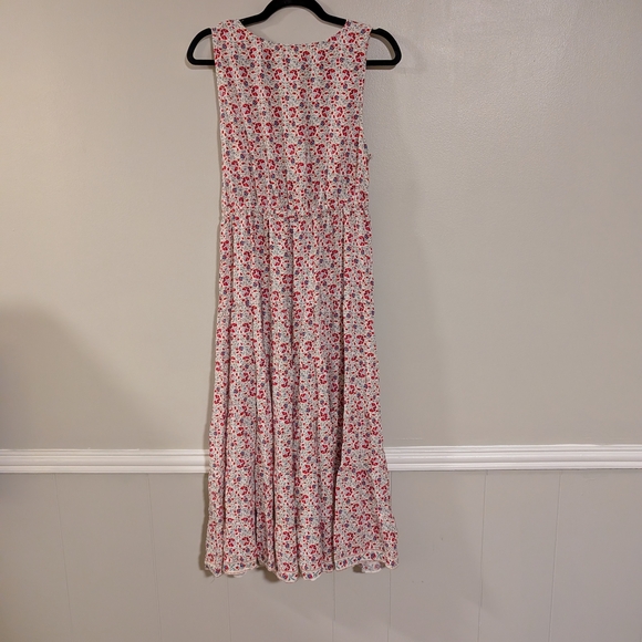 Max Studio Red and White Floral Maxi Dress 2X - Picture 6 of 6